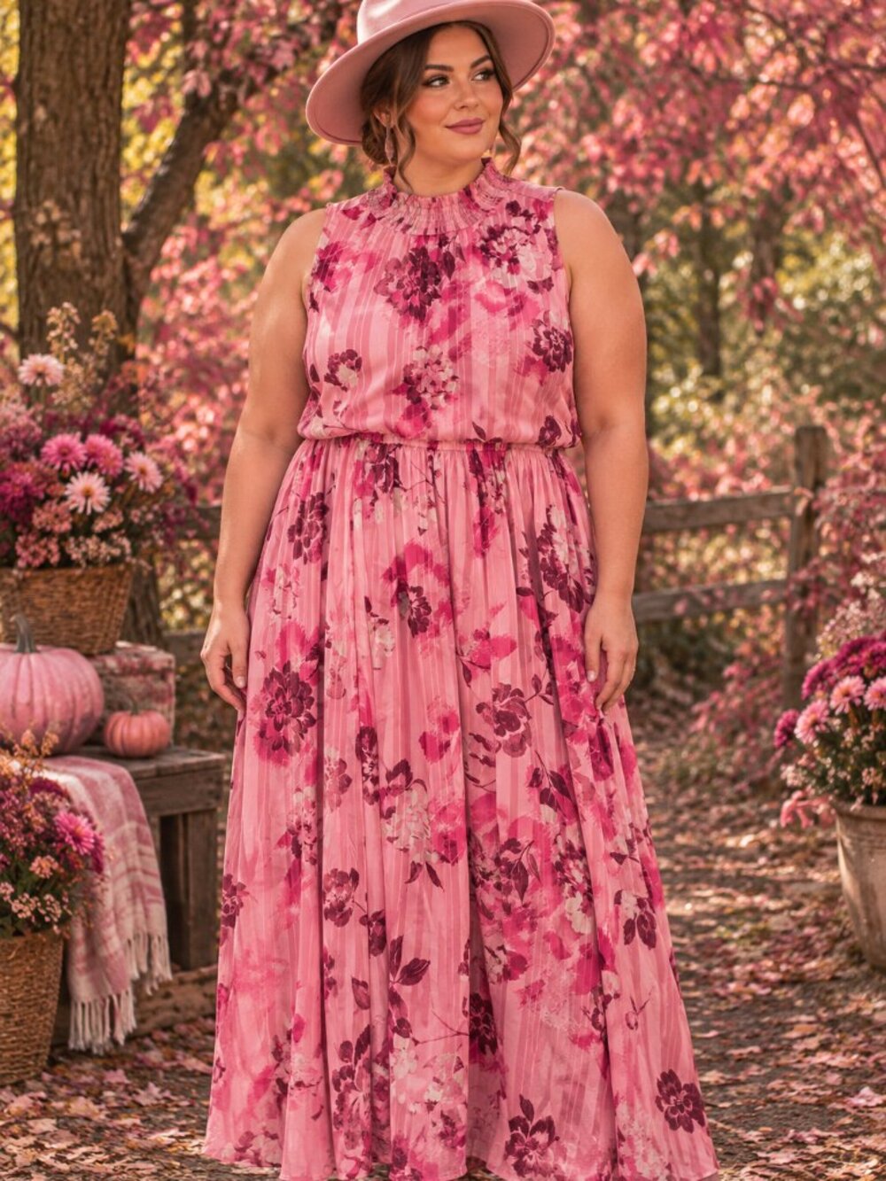 Torrid 3x pink maxi floral dress new with tags